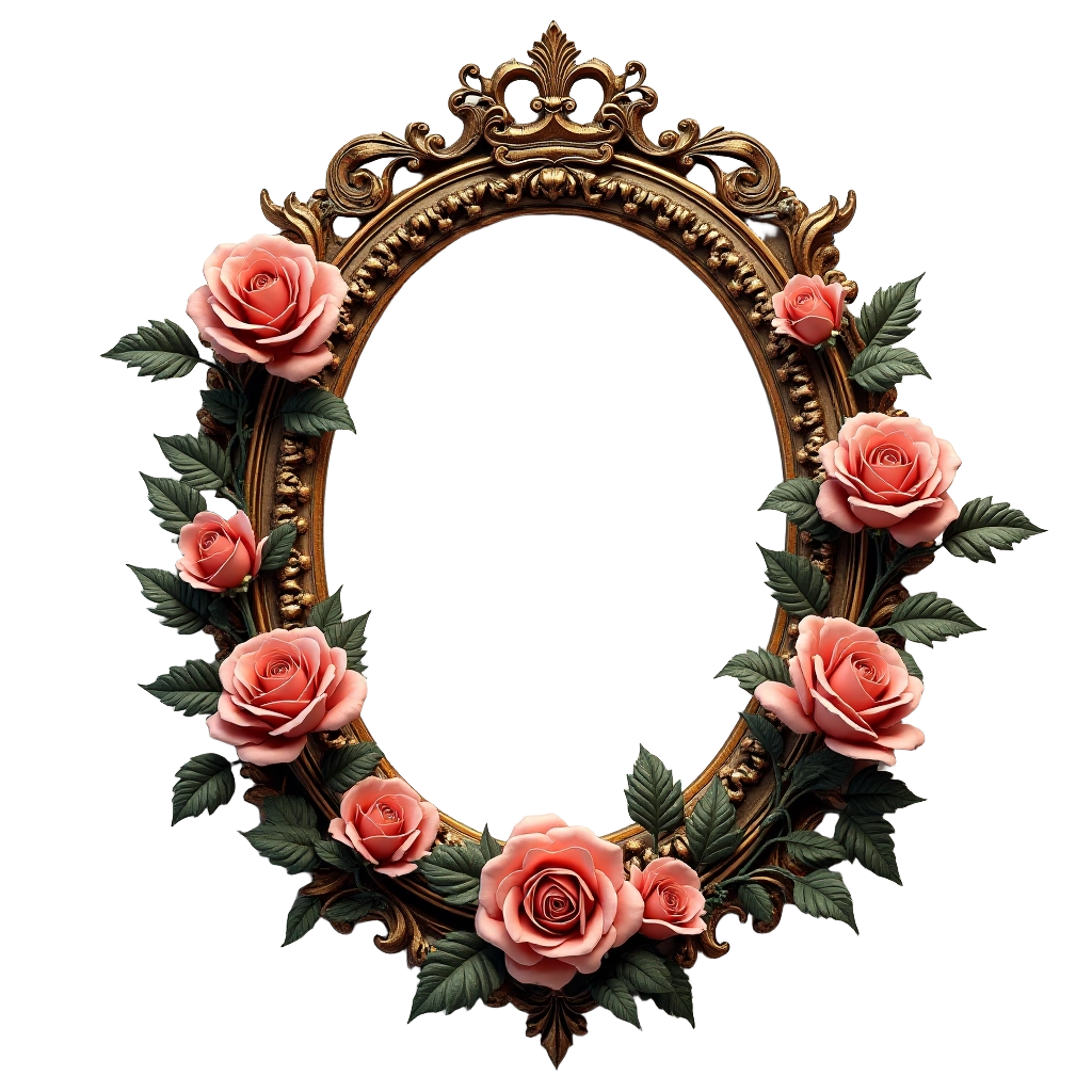 Elegant Rose Frame